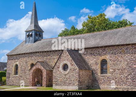 France, Morbihan, forêt de Brocéliande, Trehorenteuc, église Sainte-Onenne ou Graal Banque D'Images