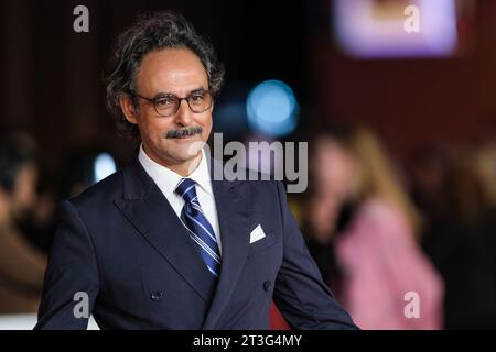 Rome, Italie. 24 octobre 2023. Ahmed Hafiene assiste au tapis rouge de « Volare » lors du 18e Festival du film de Rome à l’Auditorium Parco Della Musica à Rome. (Photo Davide Di Lalla/SOPA Images/Sipa USA) crédit : SIPA USA/Alamy Live News Banque D'Images