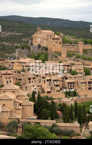 Alquezar. Parc naturel de Sierra y Cañones de Guara, Somontano de Barbastro, province de Huesca, Aragon, Espagne. Banque D'Images