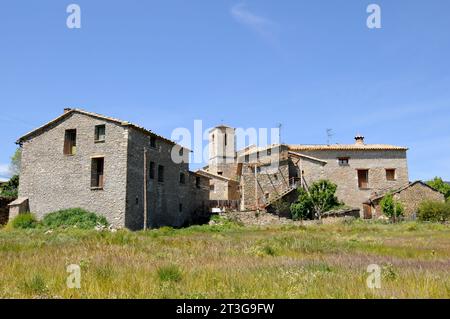 Lecina, municipalité de Barcabo. Région de Sobrarbe, province de Huesca, Aragon, Espagne. Banque D'Images