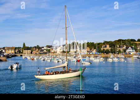 France, Côtes d'Armor, Côte de Penthièvre, Pleneuf Val Andre, port de Dahouet, le port Banque D'Images