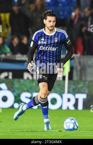 Pise, Italie. 24 octobre 2023. Maxime Leverbe (Pise) pendant Pisa SC vs Lecco 1912, match italien de football Serie B à Pise, Italie, octobre 24 2023 crédit : Agence photo indépendante/Alamy Live News Banque D'Images