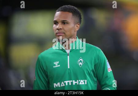 Firo : 20 octobre 2023, football, soccer, 1e ligue, 1e Bundesliga, saison 2023/2024, BVB, Borussia Dortmund - SV Werder Bremen 1:0 Felix Agu, demi-figurine Banque D'Images