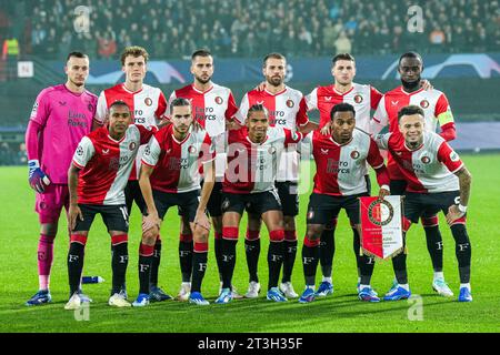 Rotterdam, pays-Bas. 25 octobre 2023. Rotterdam - joueurs de Feyenoord lors de la 3e étape de la phase de groupes de l'UEFA Champions League entre Feyenoord et SS Lazio au Stadion Feijenoord de Kuip le 25 octobre 2023 à Rotterdam, pays-Bas. Crédit : photos boîte à boîte/Alamy Live News Banque D'Images