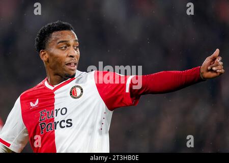 Rotterdam, pays-Bas. 25 octobre 2023. ROTTERDAM, PAYS-BAS - 25 OCTOBRE : Quinten Timber de Feyenoord fait des gestes lors du match Groupe E - UEFA Champions League 2023/24 entre Feyenoord et SS Lazio au Stadion Feijenoord le 25 octobre 2023 à Rotterdam, pays-Bas. (Photo de Joris Verwijst/Orange Pictures) crédit : Orange pics BV/Alamy Live News Banque D'Images