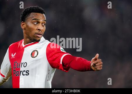 Rotterdam, pays-Bas. 25 octobre 2023. ROTTERDAM, PAYS-BAS - 25 OCTOBRE : Quinten Timber de Feyenoord fait des gestes lors du match Groupe E - UEFA Champions League 2023/24 entre Feyenoord et SS Lazio au Stadion Feijenoord le 25 octobre 2023 à Rotterdam, pays-Bas. (Photo de Joris Verwijst/Orange Pictures) crédit : Orange pics BV/Alamy Live News Banque D'Images