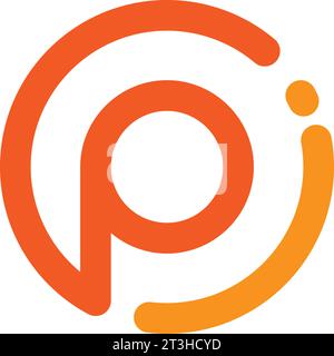 Logo pi, monogramme pi, logo pi initial, logo pi lettre, icône, vecteur Illustration de Vecteur