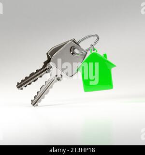 Clés avec pendentif maison Banque D'Images