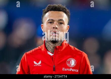 Rotterdam, pays-Bas. 25 octobre 2023. ROTTERDAM, PAYS-BAS - 25 OCTOBRE : Quilindschy Hartman de Feyenoord avant le match Groupe E - UEFA Champions League 2023/24 entre Feyenoord et SS Lazio au Stadion Feijenoord le 25 octobre 2023 à Rotterdam, pays-Bas. (Photo de Joris Verwijst/Orange Pictures) crédit : Orange pics BV/Alamy Live News Banque D'Images