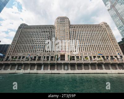 Le Merchandise Mart, un bâtiment historique de Chicago. C'était le plus grand bâtiment du monde au moment de son ouverture, en 1930. Banque D'Images