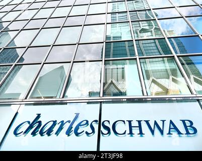 Charles Schwab Corporation succursale, New York City, New York, États-Unis Banque D'Images