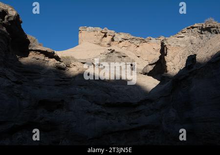 Le contraste clair et sombre de Yadan Landform Banque D'Images