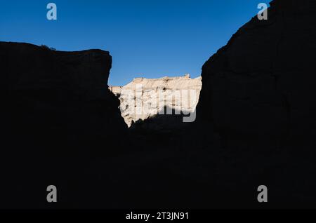 Le contraste clair et sombre de Yadan Landform Banque D'Images