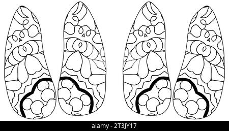 Zentangle à capuche de chèvre stylé pour la coloration. Peut être utilisé pour l'impression sur t-shirt, papier peint ou affiche. Illustration de Vecteur