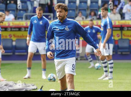 Duisbug, Deutschland. 07 octobre 2023. Firo : 07.10.2023 football : football : 10e journée 3e BUNDESLIGA, saison 2023/2024, 23/24 MSV Duisburg - Spielvereinigung Unterhaching, SpVgg Unterhaching Alan Bakir, demi-chiffre crédit : dpa/Alamy Live News Banque D'Images