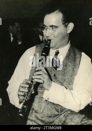 Clarinettiste américain Benny Goodman, États-Unis 1938 Banque D'Images