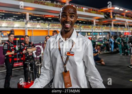 CIRCUIT INTERNATIONAL, LOSAIL - OCTOBRE 08 : Mo Farah, lors du Qatar Grand Prix Qatar au circuit international le dimanche 08 octobre 2023 à Lusail, Losail. (Photo de Michael Potts/Agence BSR) crédit : Agence BSR/Alamy Live News Banque D'Images