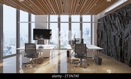 intérieur de bureau moderne avec fonction rock Banque D'Images