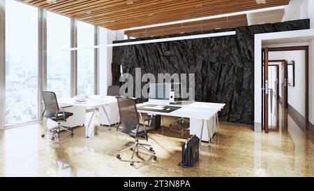 intérieur de bureau moderne avec fonction rock Banque D'Images