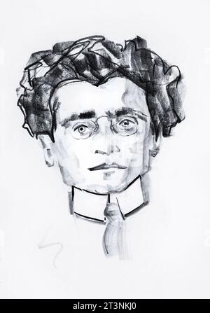 Portrait d'Antonio GRAMSCI Banque D'Images