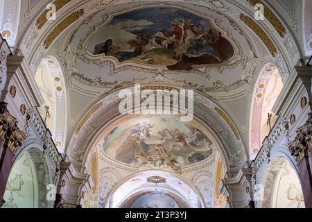 Vue intérieure de la cathédrale de Kecskemét, également connue sous le nom de Co-cathédrale de l'Ascension du Seigneur, Hongrie Banque D'Images