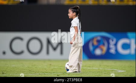 EVA Ronaldo court le terrain après le jour 3 de la Ligue des Champions AFC 2023-24 Groupe E entre Al-Nassr FC (KSA) et Al Duhail SC (QAT) à Al Awwal Park le 24 octobre 2023 à Riyad, Arabie Saoudite. Photo de Victor Fraile / Power Sport Images Banque D'Images