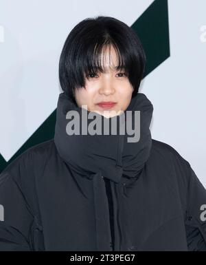 Séoul, Corée du Sud. 26 octobre 2023. L'actrice sud-coréenne Kim Tae-ri participe à un appel photo pour la campagne Evergreen Energy du 50e anniversaire de Kolong Sport à Séoul, en Corée du Sud, le 26 octobre 2023. (Photo : Lee Young-ho/Sipa USA) crédit : SIPA USA/Alamy Live News Banque D'Images