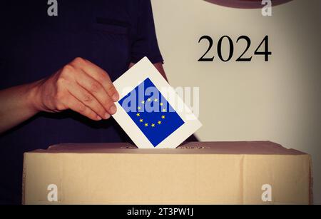 Élections européennes de 2024 , photo conceptuelle . Banque D'Images