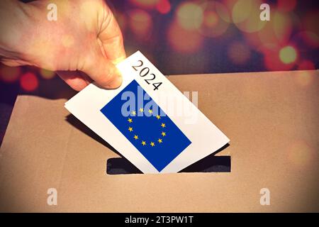 Élections européennes de 2024 , photo conceptuelle . Banque D'Images