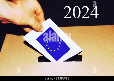 Élections européennes de 2024 , photo conceptuelle . Banque D'Images