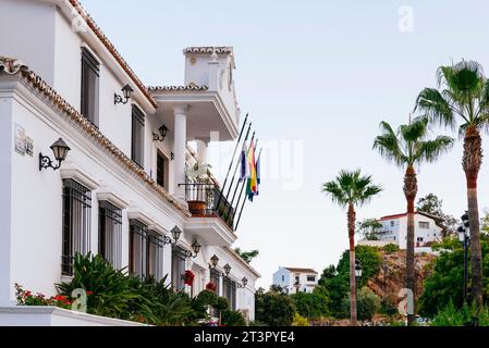 Bâtiment de la mairie. Mijas Pueblo. Mijas, Málaga, Andalousie, Espagne, Europe Banque D'Images