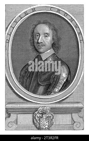 Portrait d'Oliver Cromwell, Pieter van Gunst, 1659 - 1731 Oliver Cromwell, Lord protecteur du Royaume-Uni et chef militaire anglais. Banque D'Images