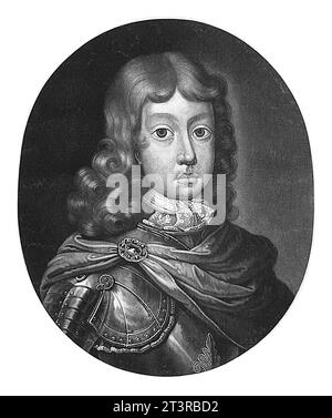 Portrait d'un garçon, peut-être Charles Léopold d'Autriche, Pieter Schenk (I), 1670 - 1713 Charles Léopold, duc de Lorraine, à un jeune âge. Il porte un bras Banque D'Images