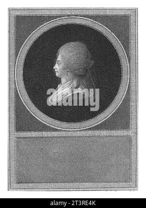 Portrait d'Elisabeth Philippine Marie Hélène de France, Lambertus Antonius Claessens, d'après le ravage, en ou après 1794 - 1834, gravé vintage. Banque D'Images