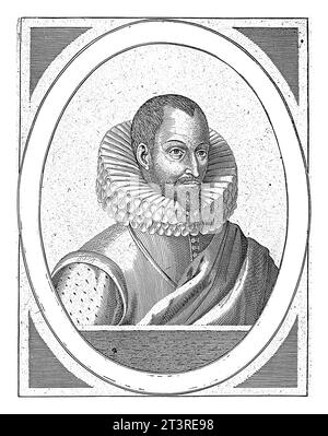 Portrait d'Ambrogio Spinola, Marquis de los Balbases, Hendrick Hondius (I), 1608 buste à droite d'Ambrogio Spinola, Marquis de los Balbases, en A. Banque D'Images