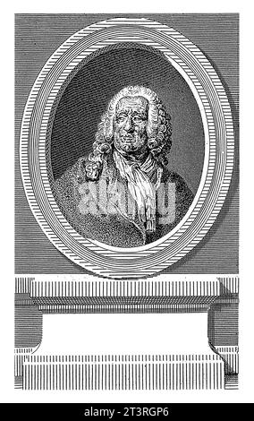 Portret van Alexis Piron, Francois Robert Ingouf, d'après Augustin de Saint-Aubin, 1778 - 1787, gravé vintage. Banque D'Images
