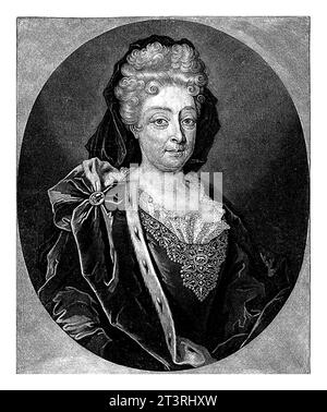 Portrait de Sophia van Hanover, duchesse de Brunswick-Lunebourg, Pieter Schenk (I), d'après John Smith (graveur/éditeur), 1710 Banque D'Images