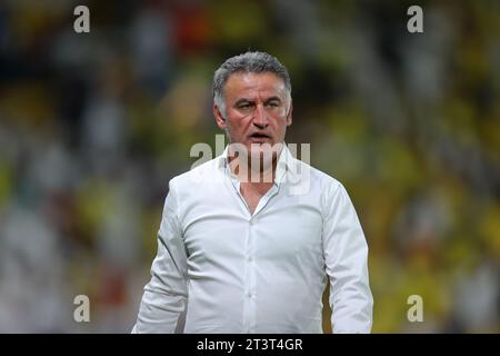 Christophe Galtier, entraîneur-chef d'Al Duhail SC en action lors du jour de match 3 de l'AFC Champions League 2023-24 Groupe E entre Al-Nassr FC (KSA) et Al Duhail SC (QAT) à Al Awwal Park le 24 octobre 2023 à Riyad, Arabie Saoudite. Photo de Stringer / Power Sport Images Banque D'Images