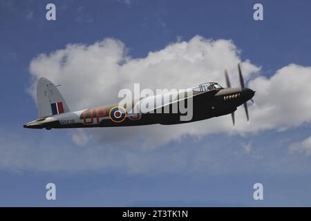 De Havilland Mosquito Fighter au-dessus de Paine Field WA Banque D'Images