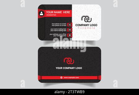 Modèle de conception de carte de visite de luxe moderne Illustration de Vecteur
