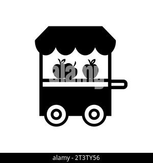 Icône de la boutique de fruits. Glyph style fruit shop remplir l'icône Vector Illustration Illustration de Vecteur