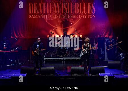 Samantha Fish & Jesse Dayton en concert, O2 Academy Bournemouth, octobre 2023 Banque D'Images