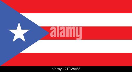 Drapeau national de Porto Rico qui peut être utilisé pour célébrer les jours nationaux. Illustration vectorielle Illustration de Vecteur