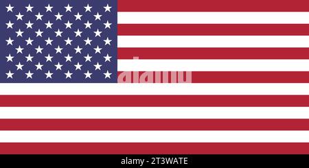 Drapeau national des États-Unis d'Amérique qui peut être utilisé pour les journées nationales. Illustration vectorielle Illustration de Vecteur