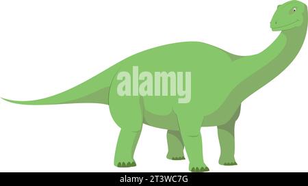 Illustration vectorielle de Diplodocus isolée en fond blanc. Collection dinosaures. Illustration de Vecteur