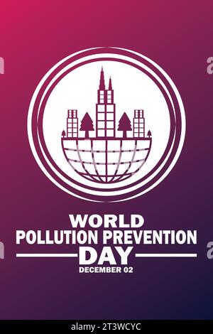 Illustration vectorielle de la Journée mondiale de la prévention de la pollution. Élément de conception pour carte de voeux, affiche et bannière. Illustration de Vecteur