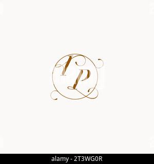 IP logo de mariage unique symbole de votre mariage et vous pouvez l'utiliser sur votre papeterie de mariage Illustration de Vecteur