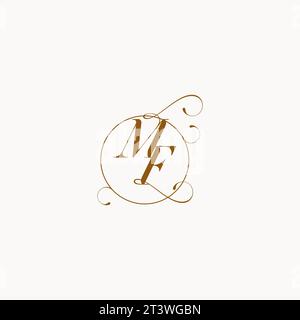 Logo de mariage MF unique symbole de votre mariage et vous pouvez l'utiliser sur votre papeterie de mariage Illustration de Vecteur