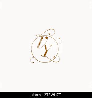 VY logo de mariage unique symbole de votre mariage et vous pouvez l'utiliser sur votre papeterie de mariage Illustration de Vecteur