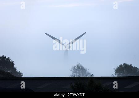 Teesdale, comté de Durham Royaume-Uni. 27 octobre 2023. UK Météo. Ce matin, ce fut un début de journée brumeux à Teesdale, dans le comté de Durham, dans le nord-est de l'Angleterre. Crédit : David Forster/Alamy Live News Banque D'Images